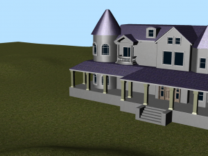 realistic mansion environment exterior 3D मॉडल