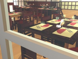 japanese restaurant 3D Модель