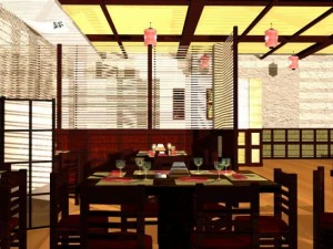 japanese restaurant 3D Model