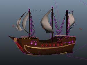 simple pirate ship 3D Model