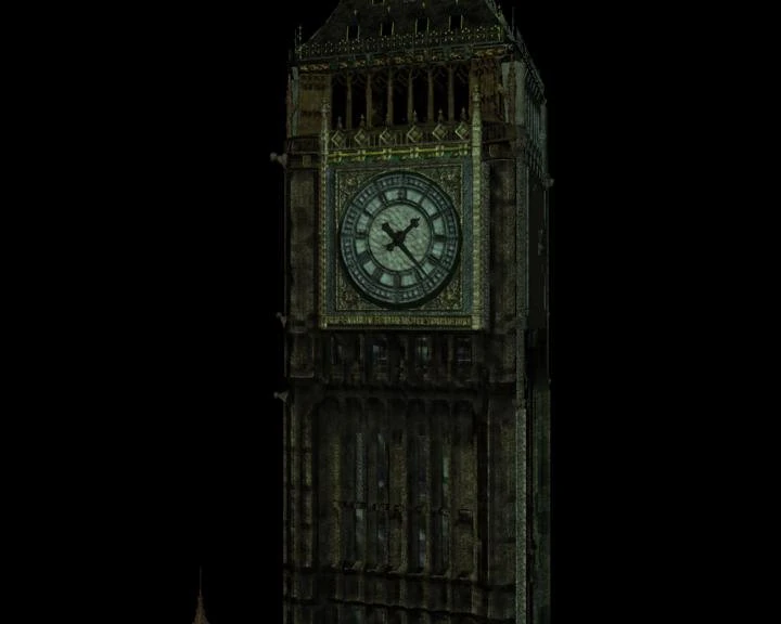 big ben landmark building w gritty style textures 3D Model .c4d .max .obj .3ds .fbx .stl .blend 