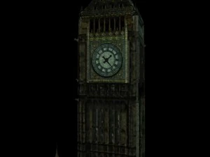 big ben landmark building w gritty style textures 3D Model