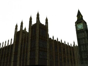 big ben landmark building w gritty style textures 3D Model