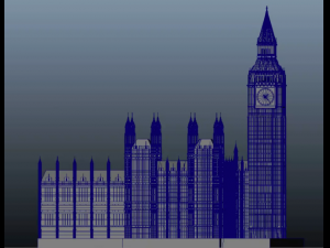 big ben landmark building w gritty style textures Modelo 3D