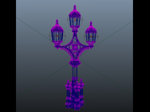 westminster bridge lamp w gritty style textures 3Dモデル