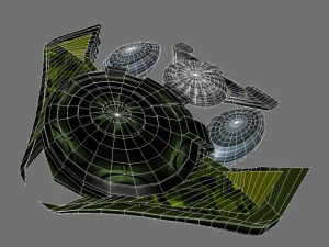 futuristic spacecraft 3D Model