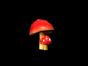 mushroom lowpoly Modello 3D