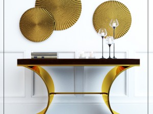 console seville console and apollo wall medallions Model 3D