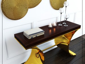 console seville console and apollo wall medallions Model 3D
