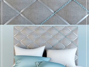 bed with headboard 3Dモデル