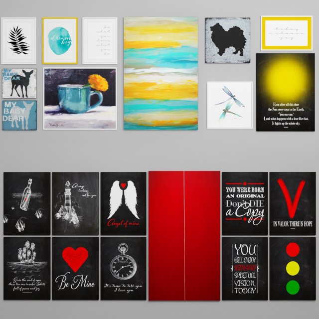 paintings colection 3Dモデル .c4d .max .obj .3ds .fbx .stl .blend 
