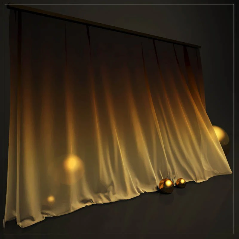 curtains modern 3D Model .c4d .max .obj .3ds .fbx .stl .blend
