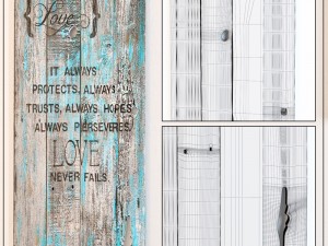 decorative plates with boards Modello 3D