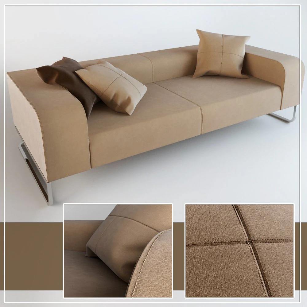 sofa yanez klab design 3D Model .c4d .max .obj .3ds .fbx .stl .blend