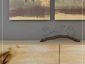 decorative set with pedestal yasu credenza 3D Модель