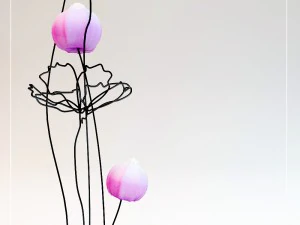 带铁丝的花 3D 模型