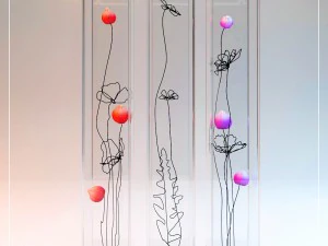 цветы с проволокой 3D Модель