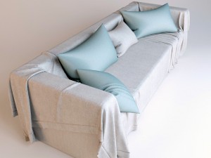 sofa cover cloth Model 3D