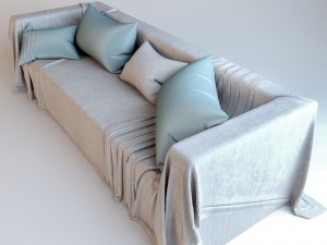 sofa cover cloth Model 3D