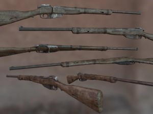 rifle Modelo 3D