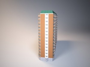 apartment house series p44t 3D Model