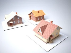 country house x3 tex 3D Model