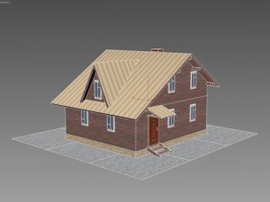 country house x3 tex Model 3D