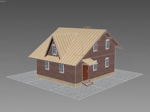country house x3 tex 3D Model