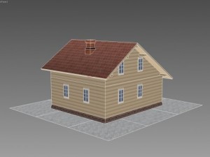 country house x3 tex Model 3D