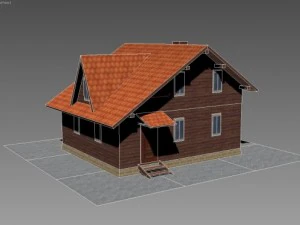 country house x3 tex 3D Model