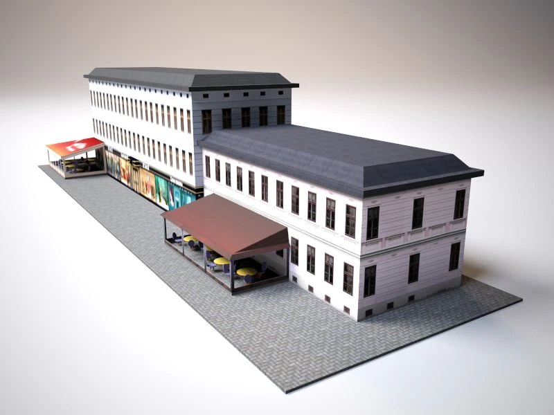 city old 5 3D Model .c4d .max .obj .3ds .fbx .stl .blend 