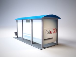 bus stop Model 3D