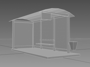 bus stop Model 3D