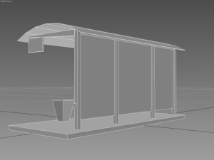 bus stop Model 3D
