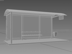 bus stop Model 3D
