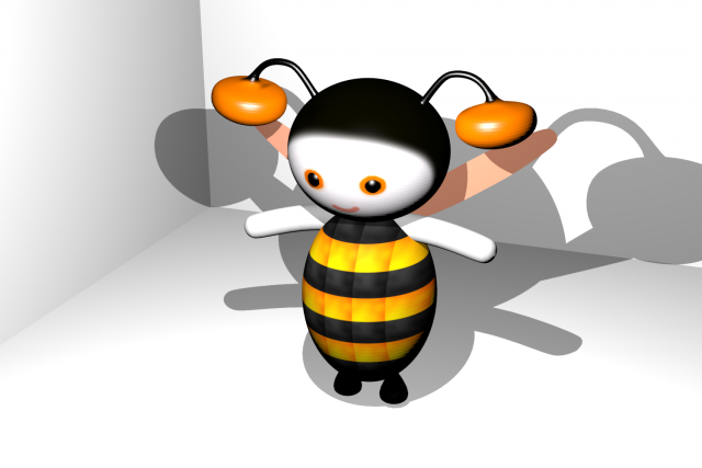 bee 3D Model .c4d .max .obj .3ds .fbx .stl .blend 