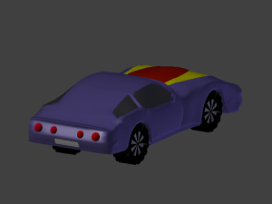 simple car for a game 3D Model
