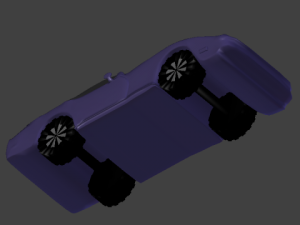 simple car for a game 3D Model