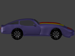 simple car for a game 3D Model