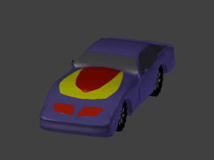 simple car for a game 3D Model