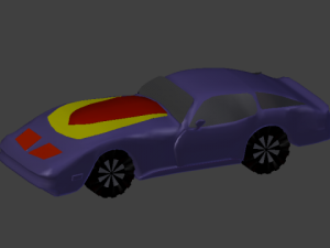 simple car for a game 3D Model