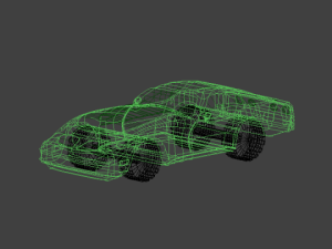 simple car for a game 3D Model