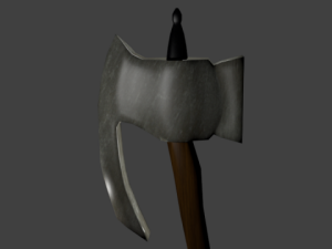 lowpoly axe 3D मॉडल
