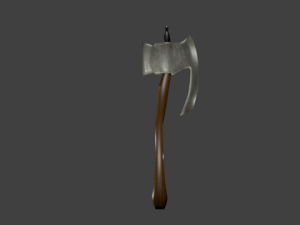 lowpoly axe 3D मॉडल