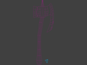 lowpoly axe 3D मॉडल
