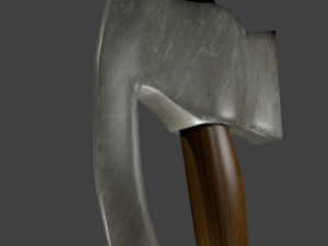 lowpoly axe 3D मॉडल
