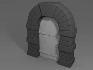 porta medieval Modelo 3D
