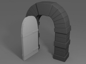 medieval door 3D Модель