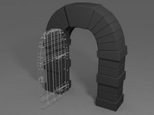 medieval door 3D Модель