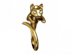 ring cat 3Dプリントモデル